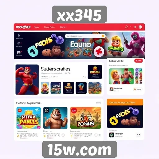 Análise da interface do usuário do site de jogos xx345